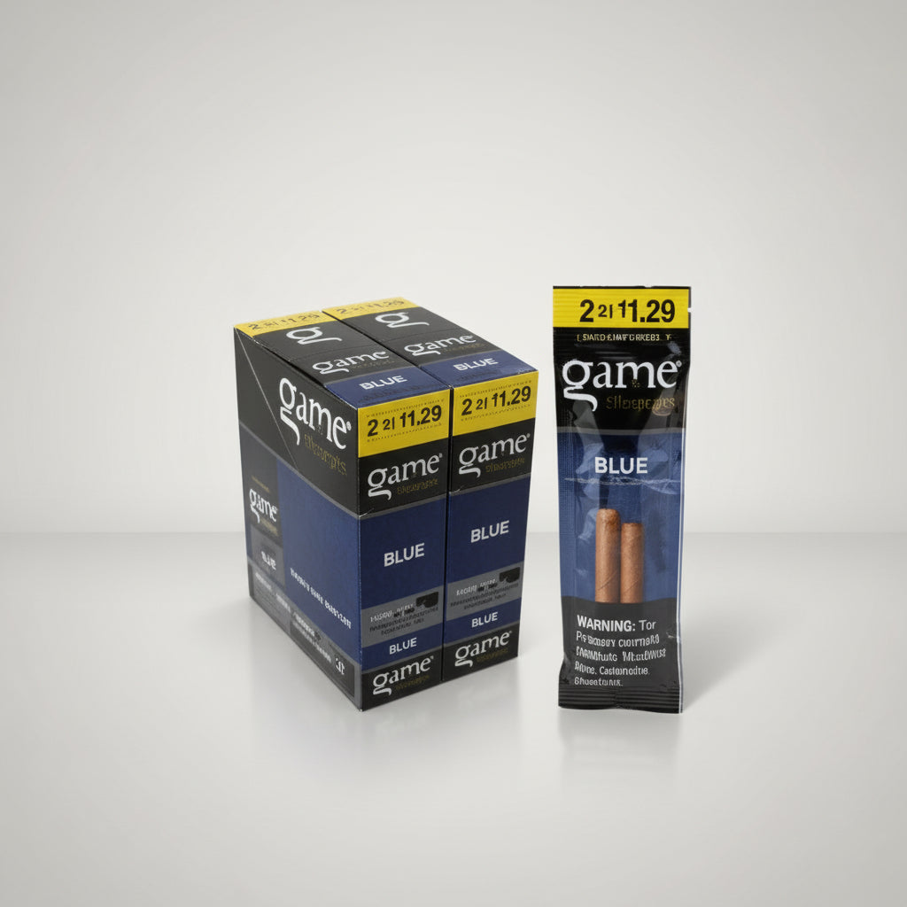 Game Blue 2 For $1.29 Cigarillos Pre-Priced Upright