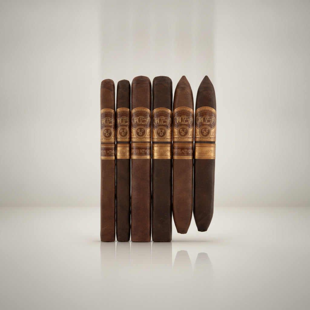 Oliva Serie V Melanio, Sampler,Contains 1 each of Natural and Maduro (Churchill, Figurado and Lancero), 6 cigars