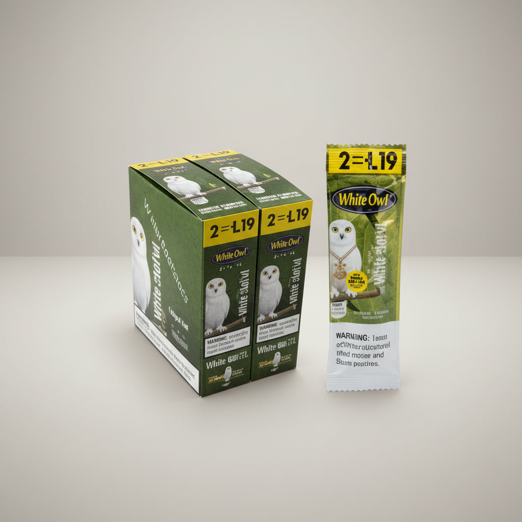 White Owl Cigarillos Green Sweets 2 For $1.19 Pre-Priced Upright