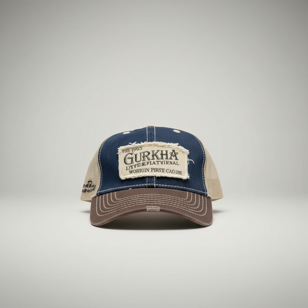 Gurkha, Baseball Cap, Blue and Brown