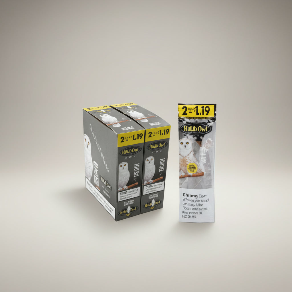 White Owl Cigarillos Silver 2 For $1.19 Pre-Priced Upright