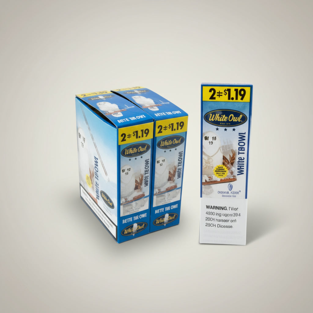 White Owl Cigarillos White Russian 2 For $1.19 Pre-Priced Upright