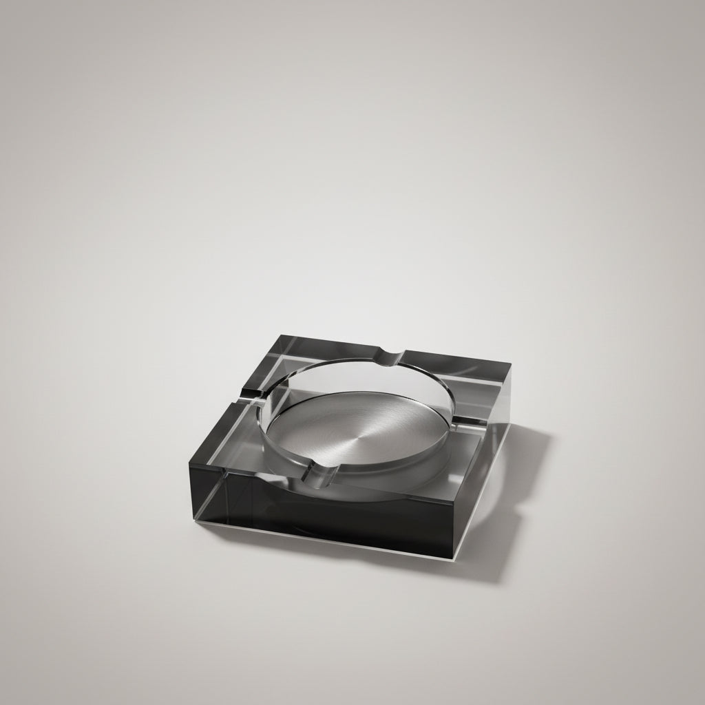 Ashtray, Crystal, Square