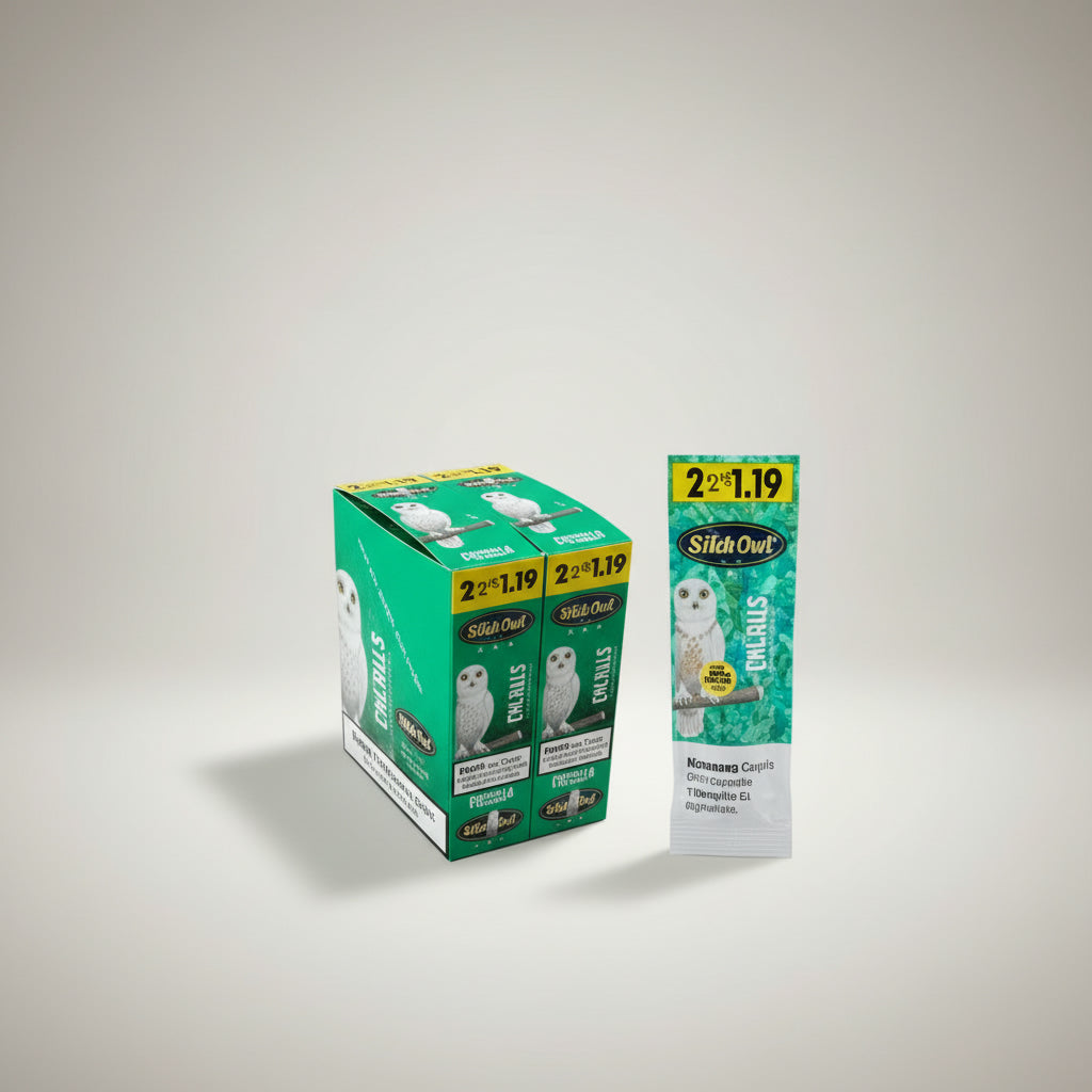 White Owl Cigarillos Emerald 2 For $1.19 Pre-Priced Upright