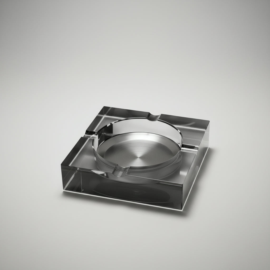 Ashtray, Crystal, Square