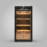 Electronic Humidor, 3 Spanish Cedar pull-out shelves