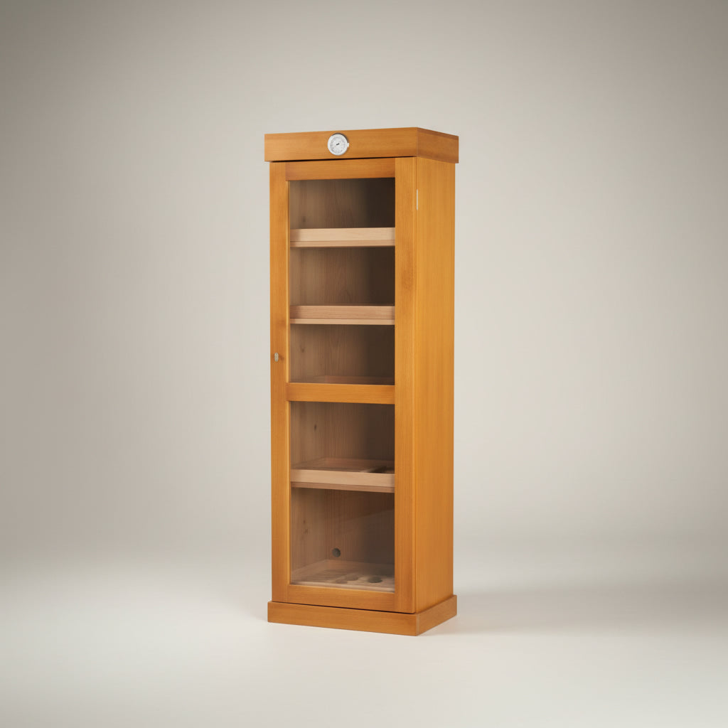 Tower Display Humidor, Oak, 5-shelf, Holds up to 3,000 Cigars