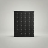 Humidor, Humidor Supreme Large Cigar Locker, 62.5 Inches Width, x 18 Inches Depth, x 79.4 Inches Height, Black, 8500 Cigars