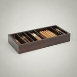 Cigar Tray, Adjustable, 5 dividers, Mahoghany, 100 cigars