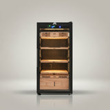 Electronic Humidor, 3 Spanish Cedar pull-out shelves