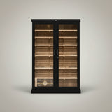 Humidor, Commercial Display 4000 Count Display Humidor with Lights, 48 inches W, 16 inches D, 72 inches H,Black