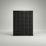 Humidor, Humidor Supreme Large Cigar Locker, 62.5 Inches Width, x 18 Inches Depth, x 79.4 Inches Height, Black, 8500 Cigars