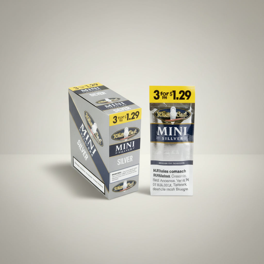 White Owl Mini Cigarillos 3 For $1.29 Upright Silver